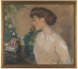 Teodor Axentowicz, PORTRET OF THE ARTIST'S WIFE, BEFORE 1900