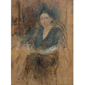 Olga Boznańska, PORTRET PANI W CIEMNEJ SUKNI