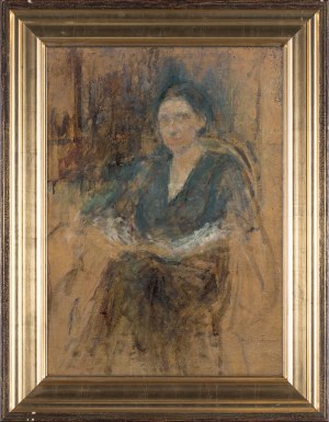 Olga Boznańska, PORTRET PANI W DIEMNEJ SUKNI