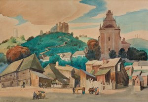 Władysław Skoczylas, LANDSCAPE (VIEW OF KAZIMIERZ NAD WISŁĄ), 1926-1928
