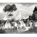 Władysław Skoczylas, PEJZAŻ (WIDOK KAZIMIERZA NAD WISŁĄ), 1926-1928