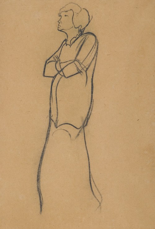 Stanisław Ignacy Witkiewicz, SZKIC STOJĄCEJ KOBIETY, 1905-1910