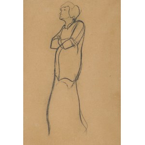 Stanisław Ignacy Witkiewicz, SZKIC STOJĄCEJ KOBIETY, 1905-1910