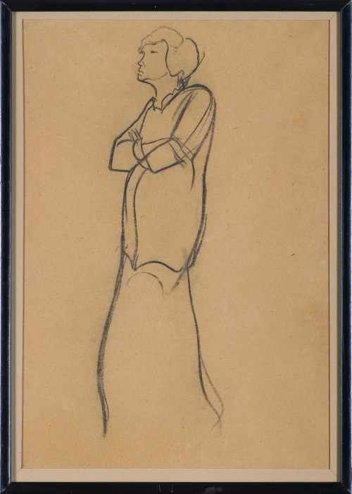 Stanisław Ignacy Witkiewicz, SZKIC STOJĄCEJ KOBIETY, 1905-1910