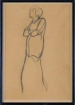Stanislaw Ignacy Witkiewicz, Sketch of a Standing Woman, 1905-1910