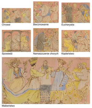 Zofia Stryjeńska, SEVEN SAKRAMENTS, 1920s.
