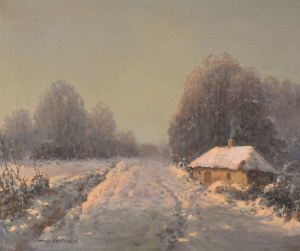 Victor Koretsky, Winter Landscape with a Cottage