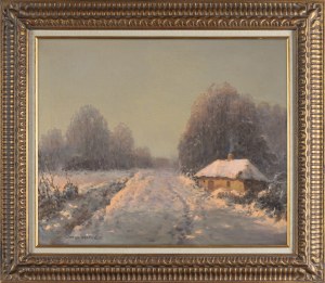 Victor Koretsky, Winter Landscape with a Cottage
