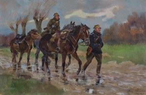 Jerzy Kossak, ULLANS ON THE ROAD, 1930