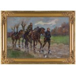Jerzy Kossak, UŁANI NA DRODZE, 1930