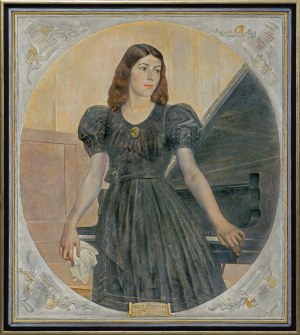 Ludomir Sleńdzinski, AFTER THE CONCERT. PORTRAIT OF THE ARTIST'S DAUGHTER, 1944