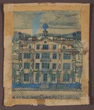 Nikifor Krynicki, WILLA IN KRYNICA, 1940s.