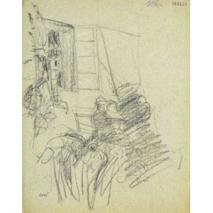 Wojciech WEISS (1875-1950), Rodzice artysty przed domem w Kalwarii