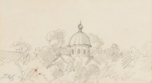 Tadeusz RYBKOWSKI (1848-1926), Landscape with a Dome, 1921