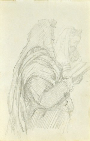 Joseph PIENIĄŻEK (1888-1953), Two figures praying