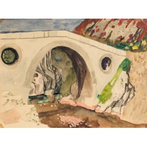 Ludwik MACIĄG (1920-2007), Pejzaż z mostem