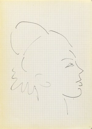 Jerzy PANEK (1918-2001), Head of a girl shown in right profile, 1964