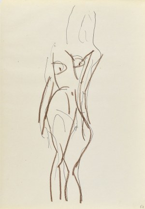 Jerzy PANEK (1918-2001), Standing female nude, 1969