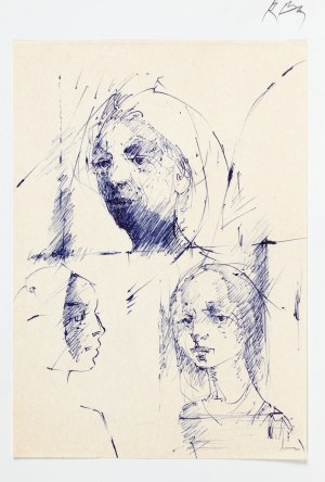 Roman BANASZEWSKI (1932-2021), Sketches of women's heads