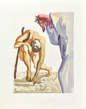 Salvador DALI (1904-1989), La Divine Comédie - Le Purgatoire (Purgatory) - Chant VII, 1963.