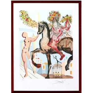 Salvador DALI (1904 -1989), z cyklu New Jerusalem Suite, The Harbinger (Zwiastun) 1977