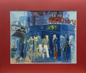 Raoul DUFY (1877 - 1953), Welcoming the Duke of Joinville aboard the English frigate Britanica,1965.