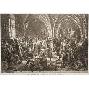 Jan Matejko (1838-1893), W Łęczycy Pierwszy Sejm - Spisanie Praw - Ukrócenie Rozbojów
