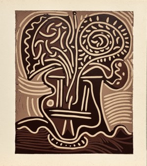Pablo Picasso (1881-1973), Le Vase de Fleurs 1963 from the series Tauromachia - Linocut 1963.