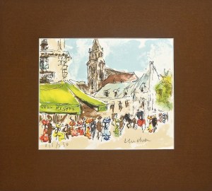 Urbain Huchet (1930 - 2014, Paris, Cafe Les Deux Magots, 1977.
