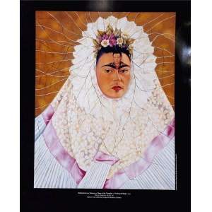 Frida Kahlo (1907-1954), Self-Portrait as a Tehuana or Diego in my thoughts or Thinking of Diego