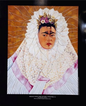 Frida Kahlo (1907-1954), Self-Portrait as a Tehuana or Diego in my thoughts or Thinking of Diego