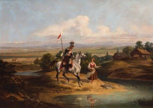 January SUCHODOLSKI, ULLAN OF THE 15th PUŁK OF THE WARSAW PRINCESS (ULLAN AND GIRL), ca. 1840