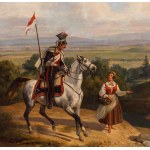 January SUCHODOLSKI, UŁAN 15 PUŁKU KSIĘSTWA WARSZAWSKIEGO (UŁAN I DZIEWCZYNA), ok. 1840