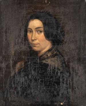 PORTRAIT OF A LADY IN A BLACK DRESS, 1842