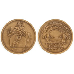 Medal, XXVIIII MIĘDZYNARODOWY KONGRES NAUK FIZJOLOGICZNYCH, Budapeszt, 1980