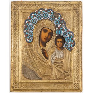 IKONA MATKA BOŻA KAZAŃSKA, Rosja, 2. poł. XIX w.