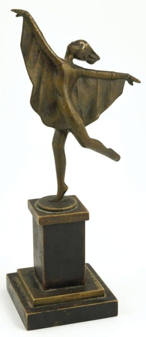 DANCER IN ART DECO STYLE, Poland, Warsaw, Alexander, circa 1930.