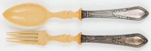 SERVING spoon and fork, Germany, early 20th century.