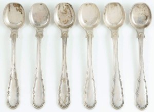 SIX DESSERT Spoons, Austria-Hungary, after 1867