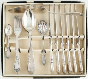 Rhapsody pattern cutlery set, Poland, Warsaw, Hefra, ca. 1980.