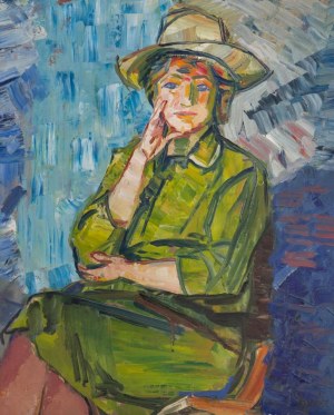 Edmund BURKE, PORTRET OF A WOMAN IN A GREEN OUTfit, 1967