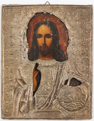 IKON, CHRISTUS PANTOKRATOR, Russia, 2nd half of the 19th century.