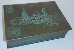 CIGARETTE BOX WITH ROYAL CASTLE IN WARSAW