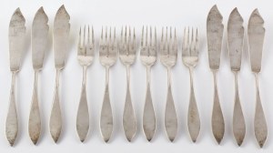 FISHING SET OF DRAWING STUFF for 6 persons model Duchy of Warsaw, Poland, Warsaw, after 1931