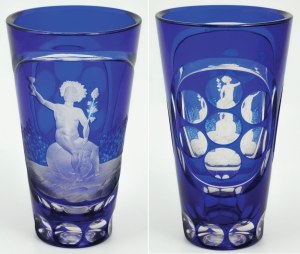 GLASS WITH BACHUS, Czech Republic, circa 1920.
