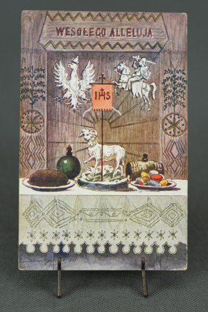 Postcard - Happy Hallelujah - [addressed to Bronislawa Rychter Janowska].