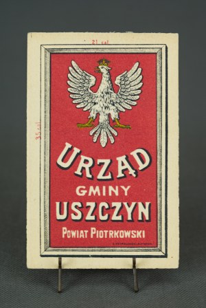 Postcard - Uszczyn Municipality Office Piotrowski District - 1917 [b.rare].