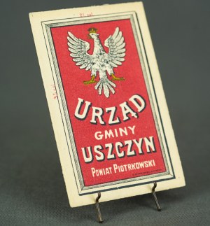 Postcard - Uszczyn Municipality Office Piotrowski District - 1917 [b.rare].