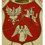 POCZTÓWKA - Pozdrowienia Polskie [Powstanie Listopadowe, Styczniowe, Korona, Pogoń, Orzeł, Tłoczona, b.rzadka]