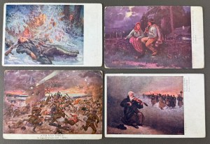 POCKET - Set of 4 postcards [Miracle on the Vistula, patriotic].